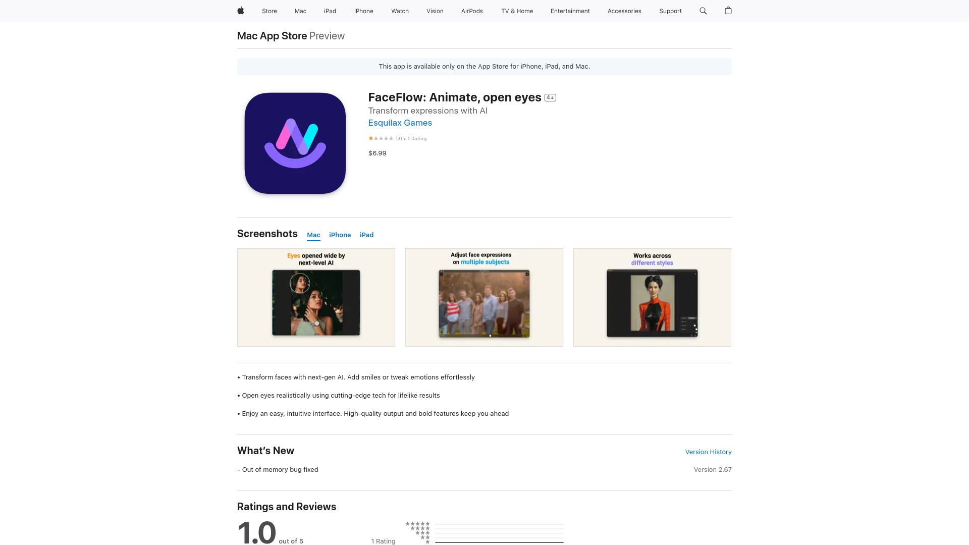 Faceflow: Animate, Open Eyes - iOS app for AI-powered facial expression ...