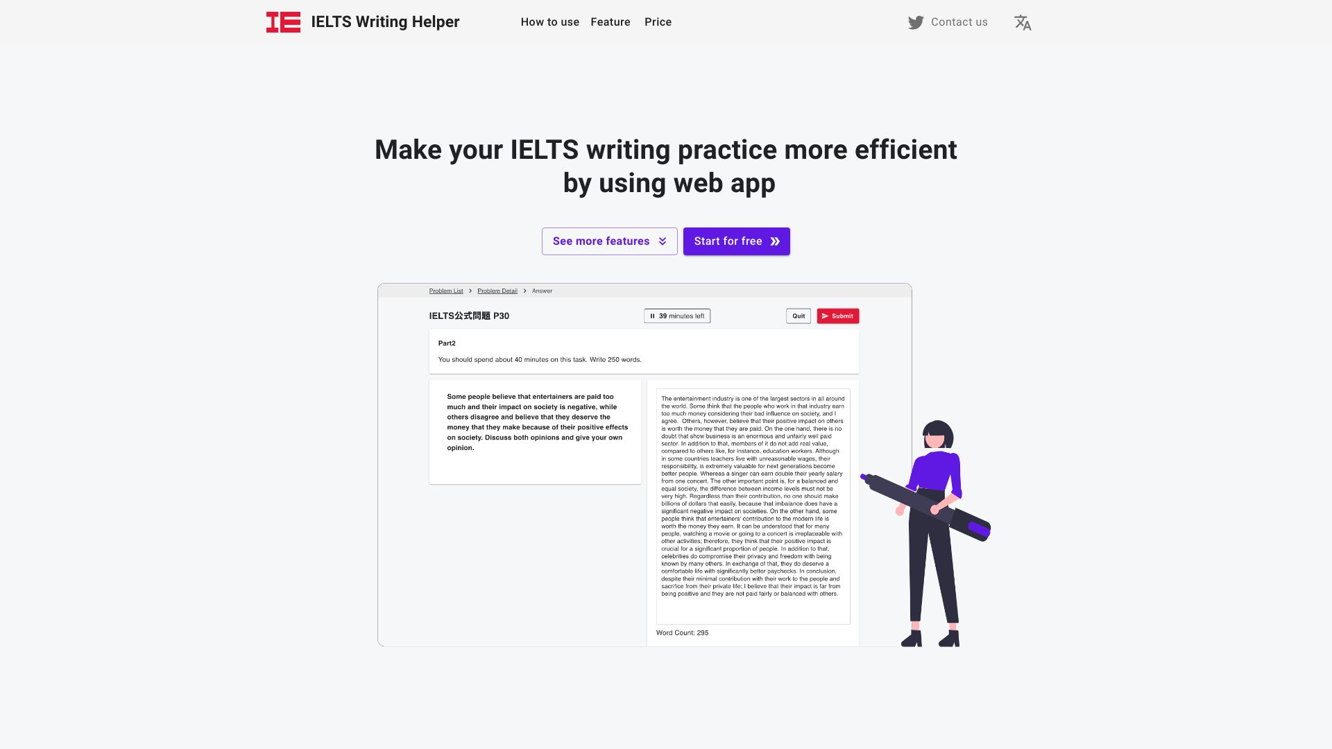 Ielts Writing Helper - Web app for IELTS writing practice with AI ...
