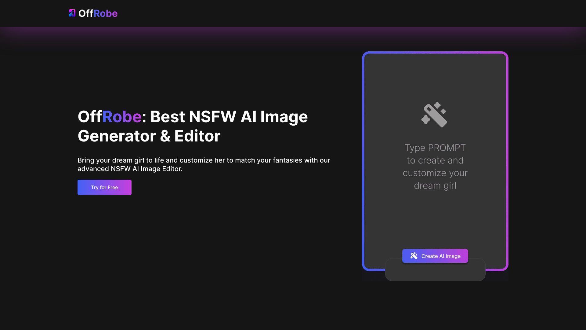 Off Robe AI - NSFW AI image generator and editor with deepfake ...